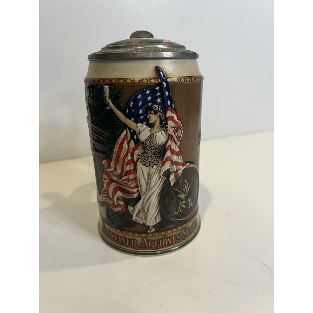 Budweiser Archive Series 1893 Colombian Exposition‎ Beer Stein Pewter Lid